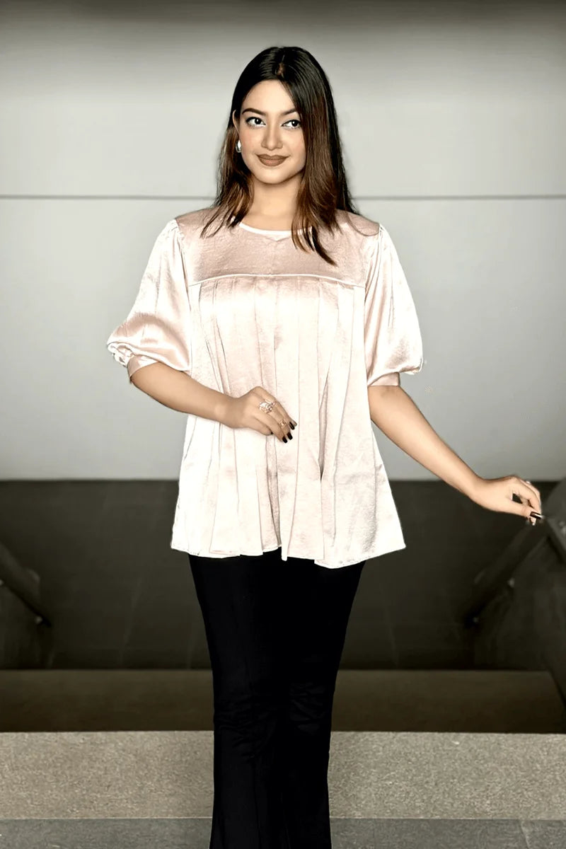 Showstopper Zenith Pleat Loose Fitted Tops 0525 000409