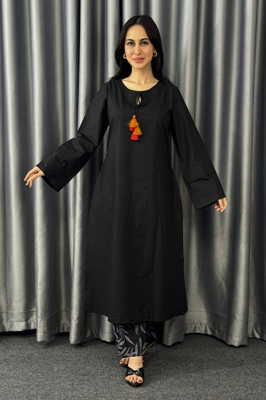 Showstopper Charcoal Bloom Kurti set 0925 000440