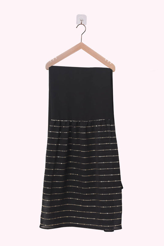 Hiba Black Georgette Hijab Women 0223 000154 - showstopperbd.com