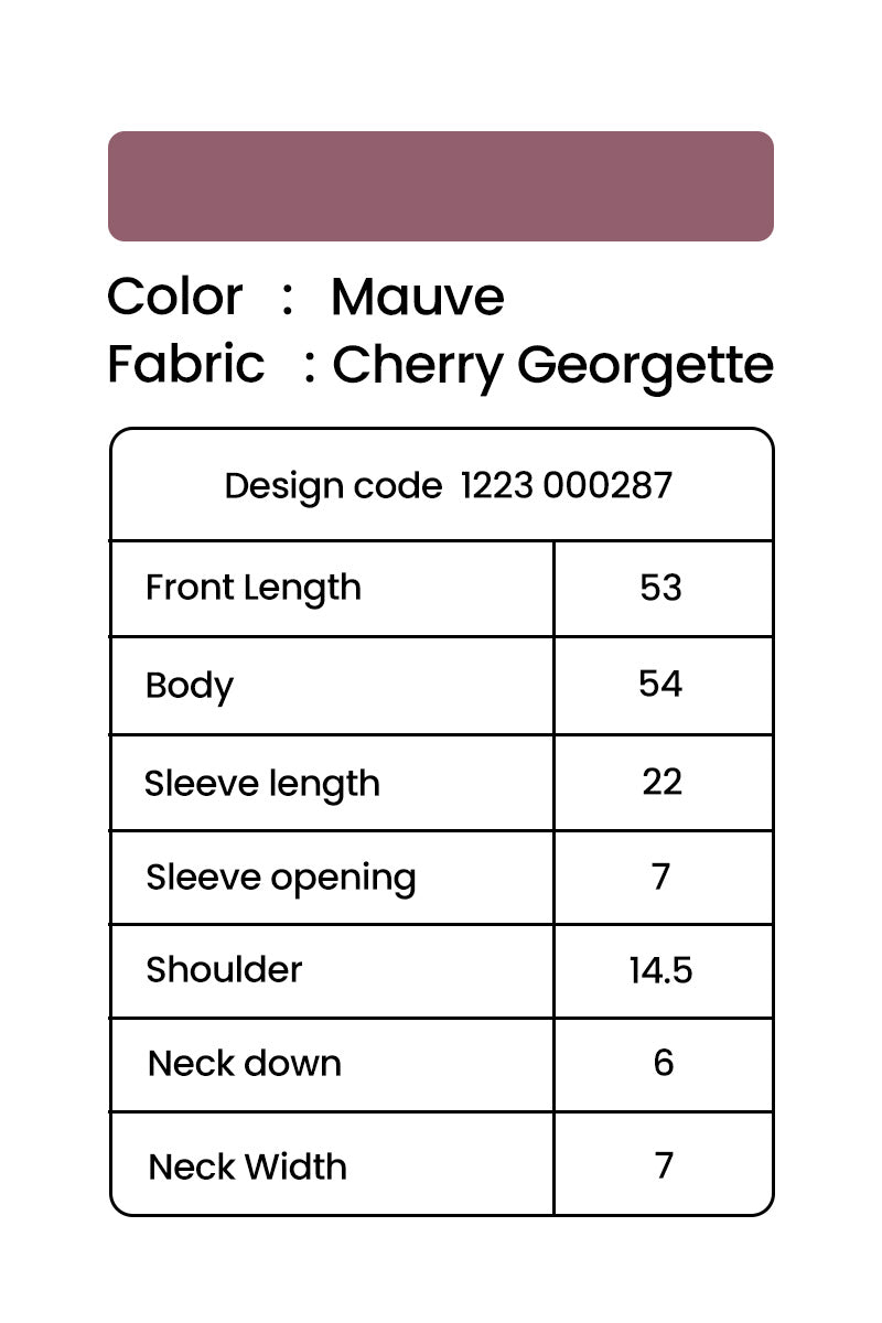 Hiba Mauve Cherry Georgette Abaya Women 1223 000287 - showstopperbd.com