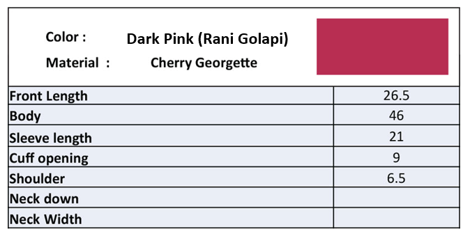 Showstopper Dark Pink Cherry georgette Shirt Women 1223 000273