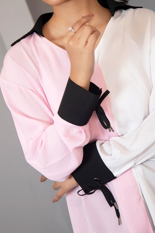 Showstopper Baby Pink Cherry georgette Shirt Women 1223 000283 - showstopperbd.com