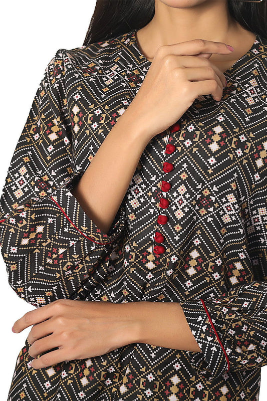 Showstopper Black Straight Cotton Kurti 0823 000229 - showstopperbd.com