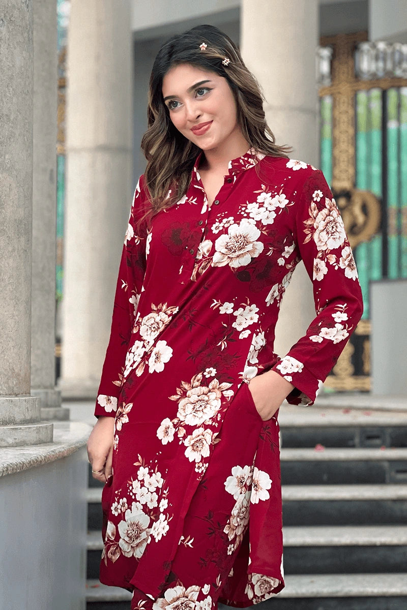 Showstopper Ruby Bloom Loose Fitted Co-ord Set 1224 000363