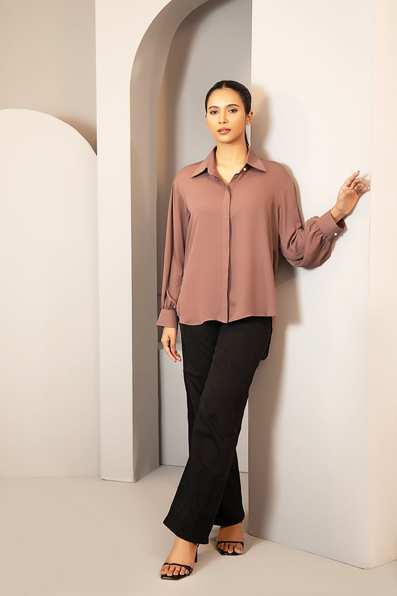 Showstopper Mauve Cherry georgette Shirt Women 1223 000278