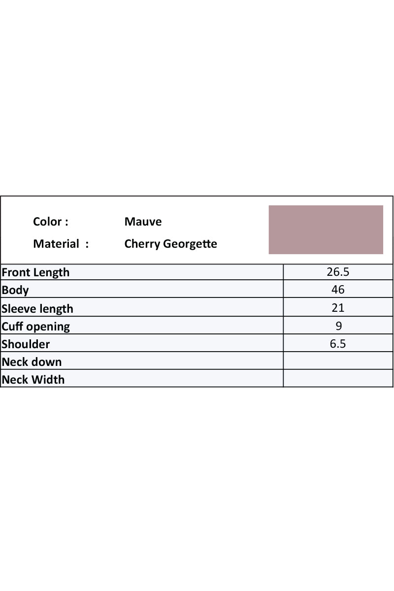 Showstopper Mauve Cherry georgette Shirt Women 1223 000281