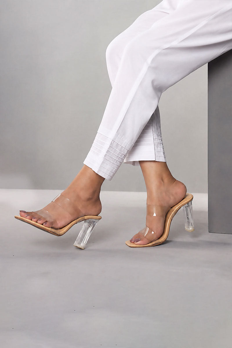 Showstopper white Pleat Rim Pant 0626 000539