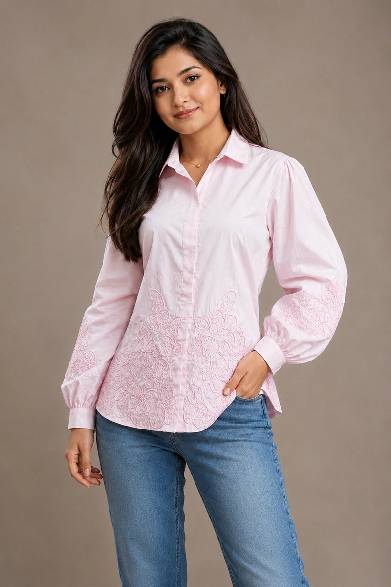 Showstopper Embroidered Petals Top 0626 000531
