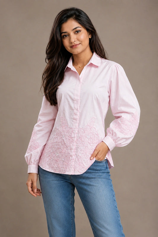 Showstopper Embroidered Petals Top 0626 000531