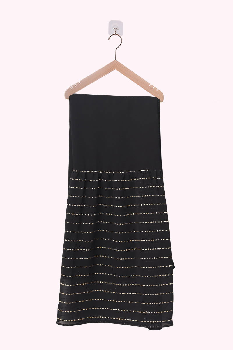 Hiba Black Georgette Hijab Women 0223 000154 - showstopperbd.com