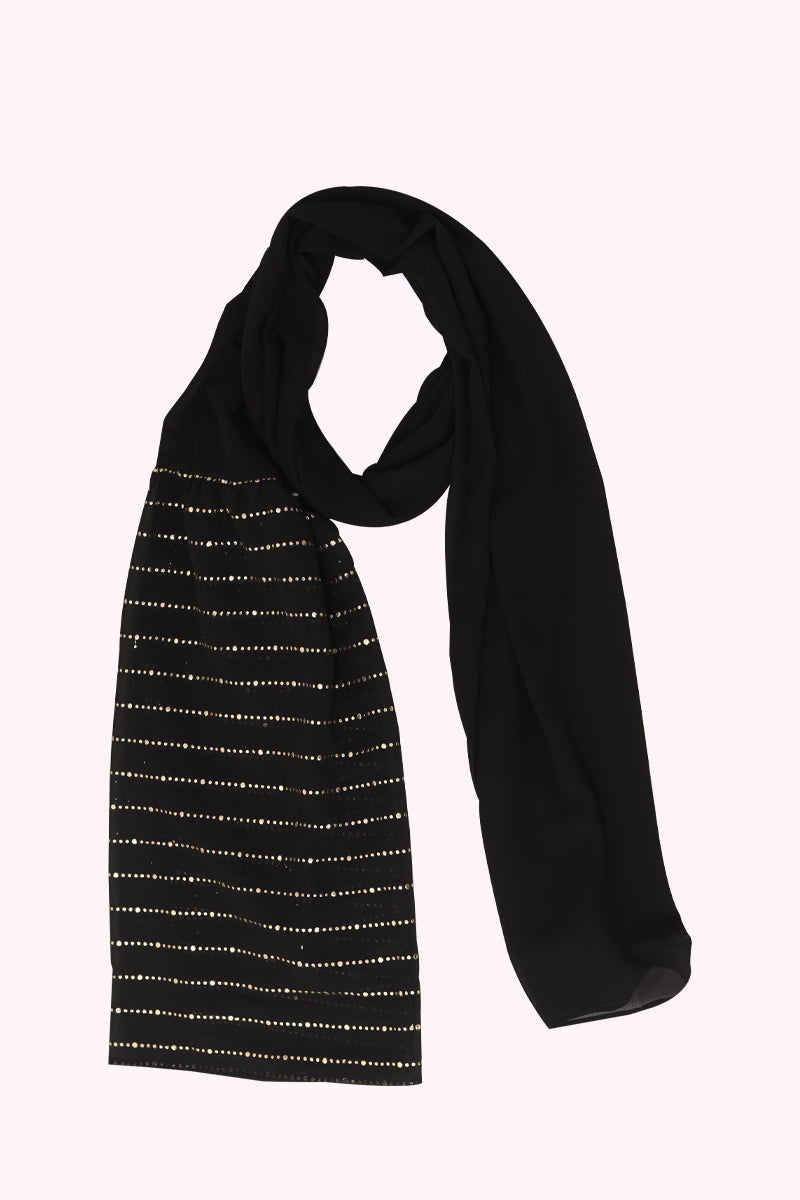 Hiba Black Georgette Hijab Women 0223 000154 - showstopperbd.com