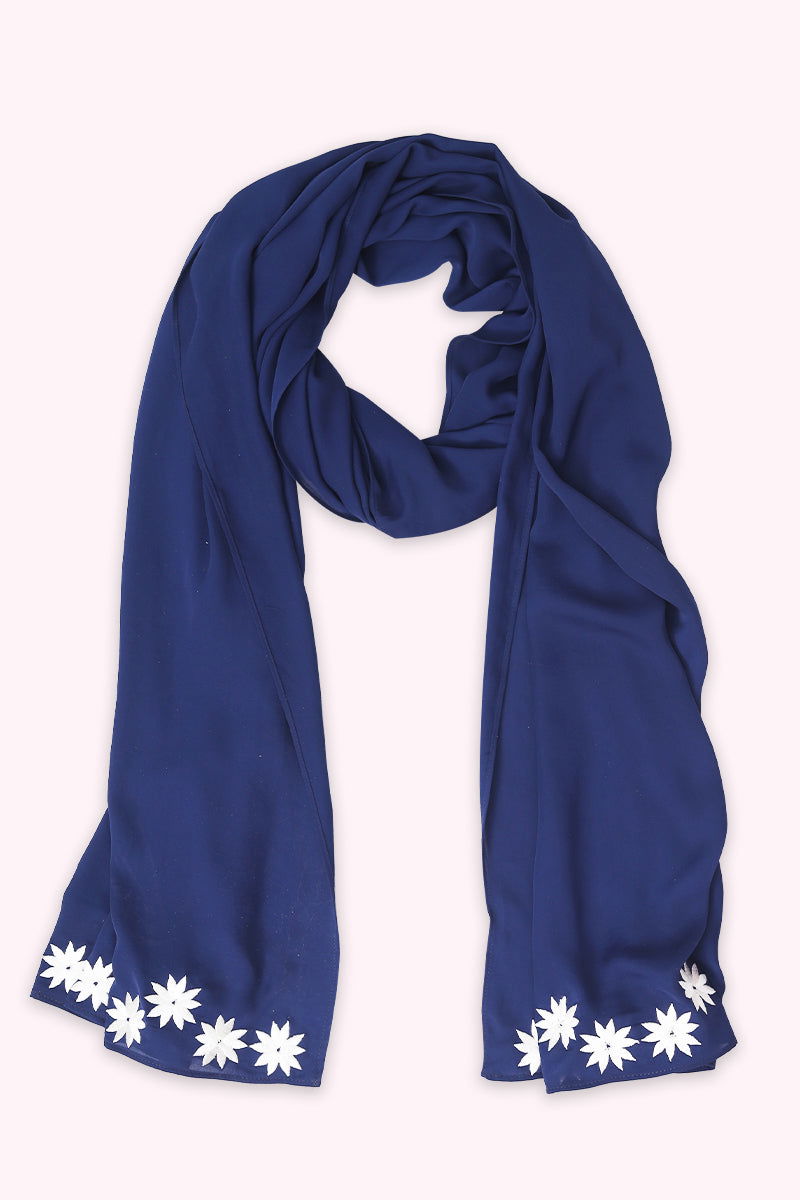 Hiba Blue Cherry Georgette Hijab Women 1122 000055 - showstopperbd.com