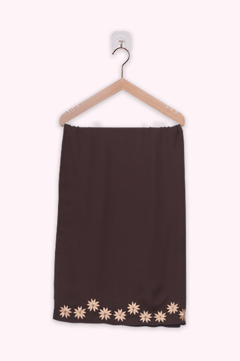 Hiba Coffee Cherry Georgette Hijab Women 1122 000057 - showstopperbd.com