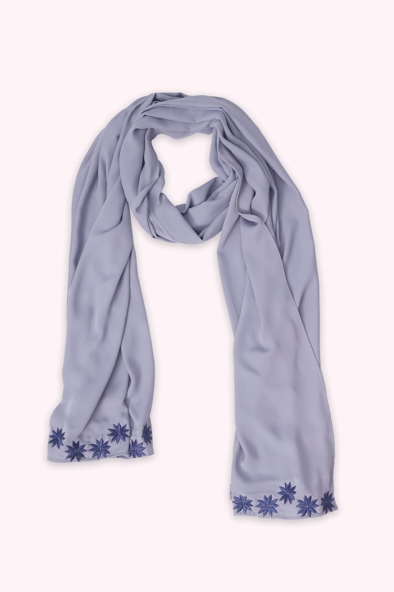 Hiba Grey Cherry Georgette Hijab Women 1122 000052 - showstopperbd.com