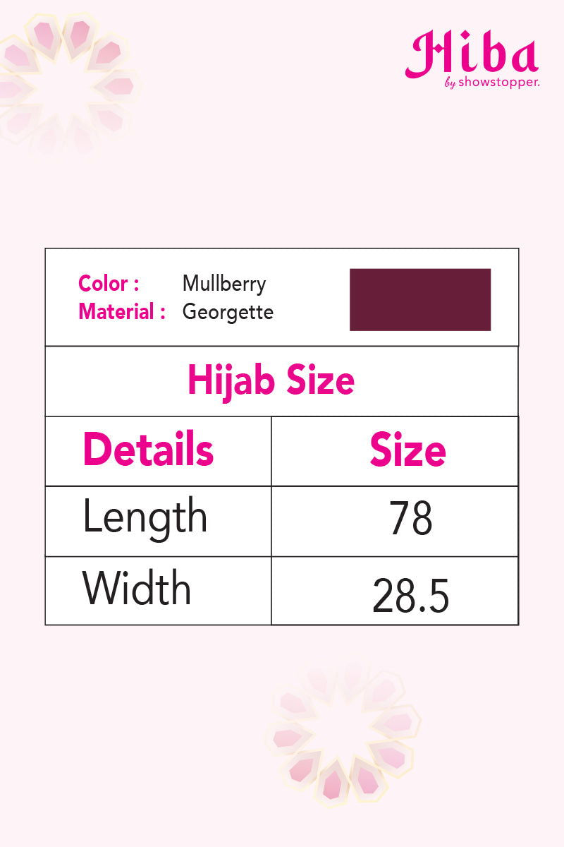 Hiba Mulberry Georgette Hijab Women 0223 000153 - showstopperbd.com