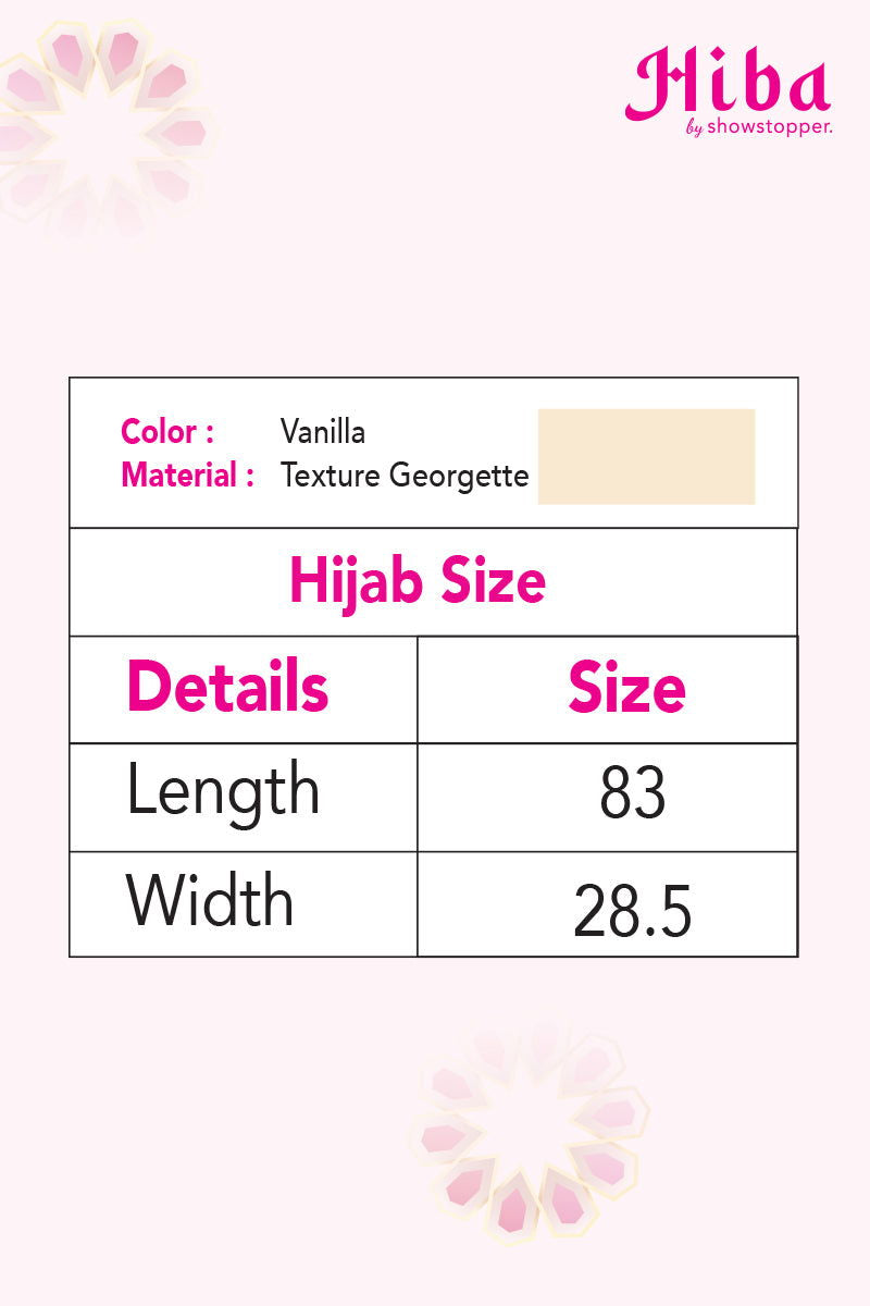Hiba Vanilla Texture Georgette Hijab Women 0223 000155 - showstopperbd.com