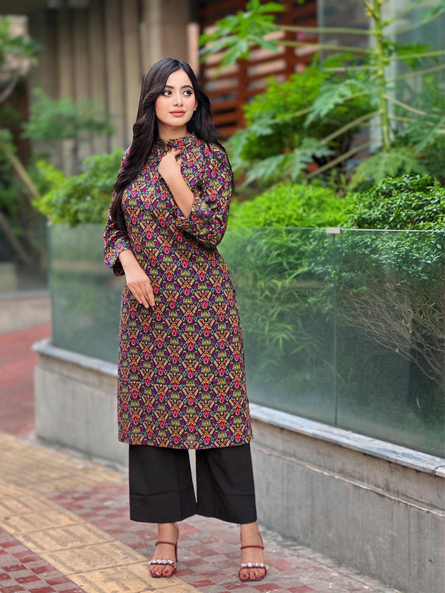 Showstopper Navy Blue Cotton Kurti Women 1123 000243