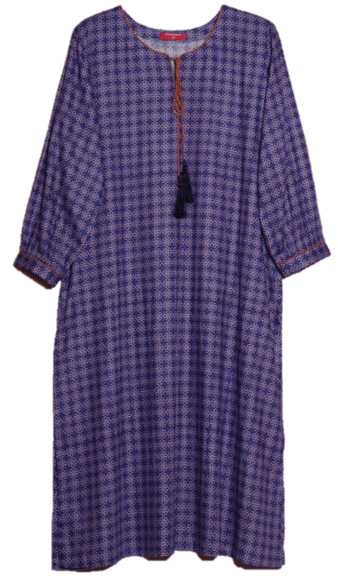 Showstopper Blue Cotton Kurti Women 0523 000172 - showstopperbd.com