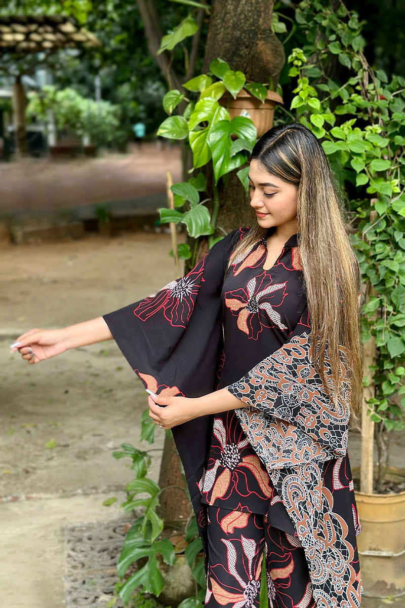 Showstopper Midnight Dahlia Kaftan Set 0825 000423