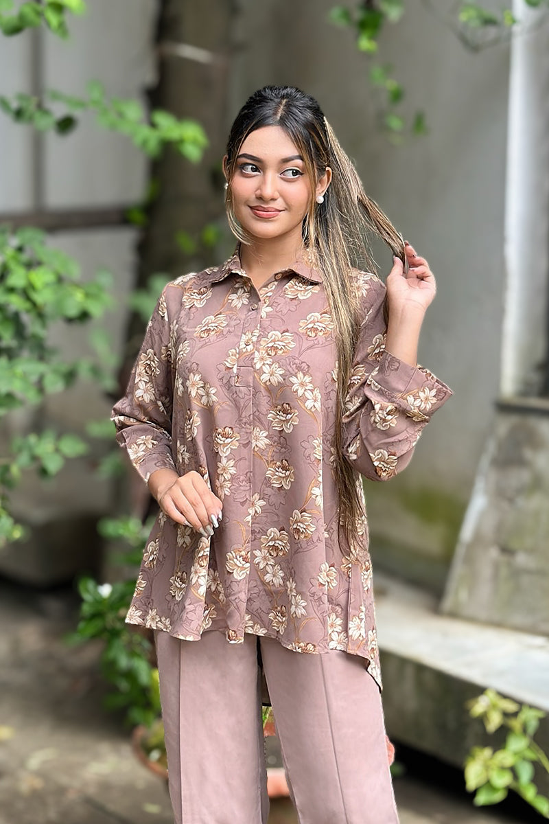 Showstopper Chestnut Garden Kurta Set 0825 000419