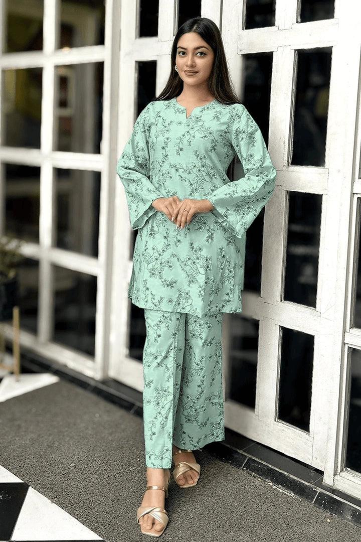 Showstopper Mint Whisper Fitted Cotton Co-ord Set 1224 000360