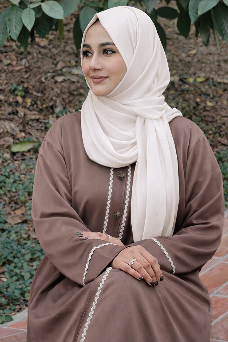 Coffee Silk Abaya 0226 000463