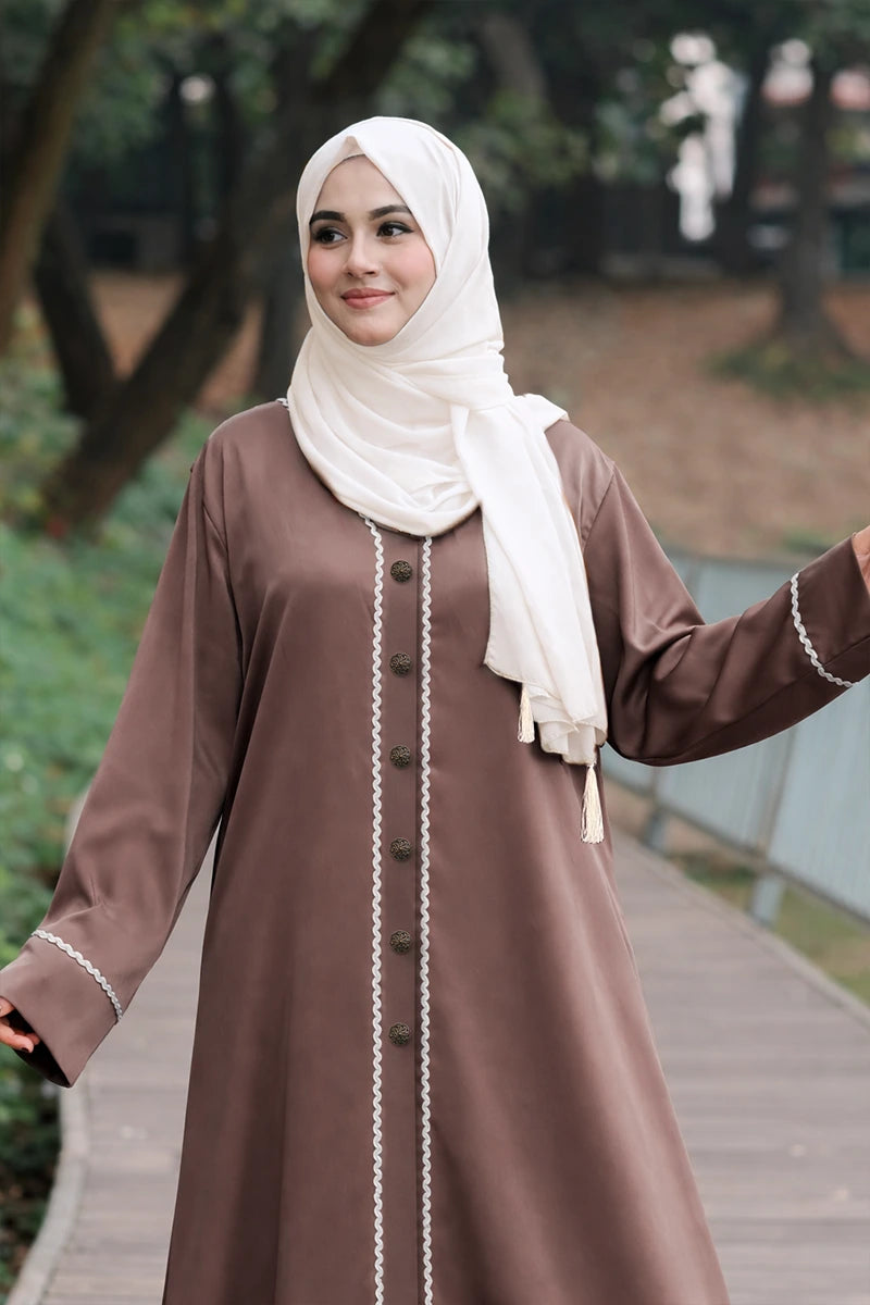 Coffee Silk Abaya 0226 000463