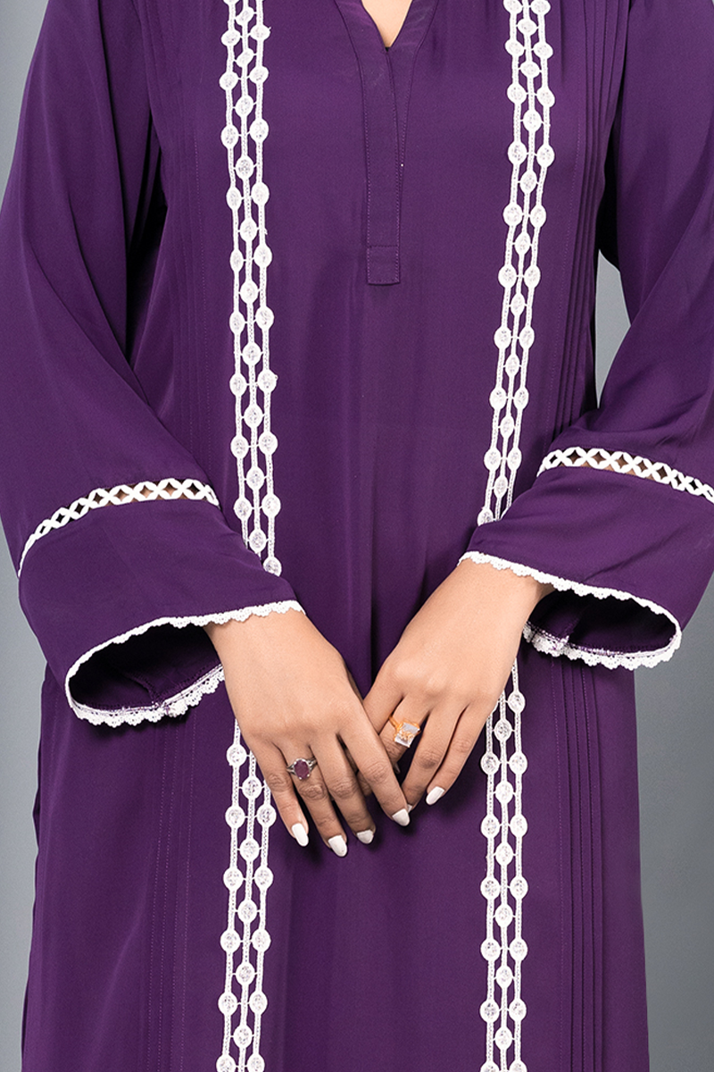 Showstopper Purple Cherry Georgette Kurti Women J04