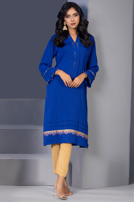 Showstopper Royal Blue Cherry Georgette Kurti Women J07
