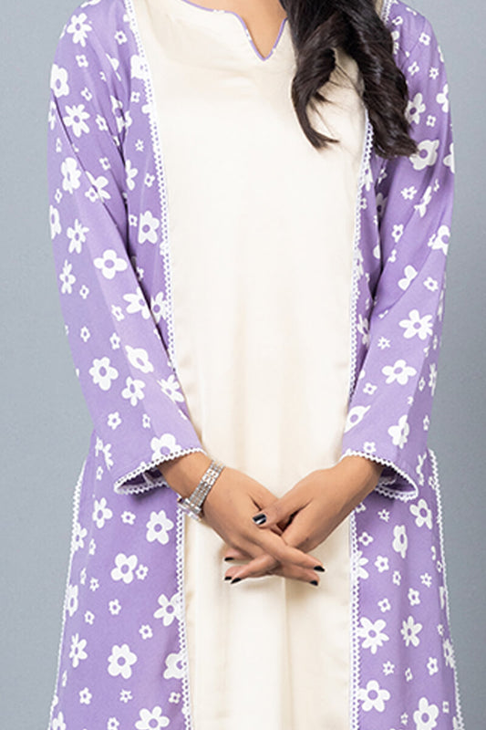 Showstopper Off White Crepe Silk Kurti Women J06